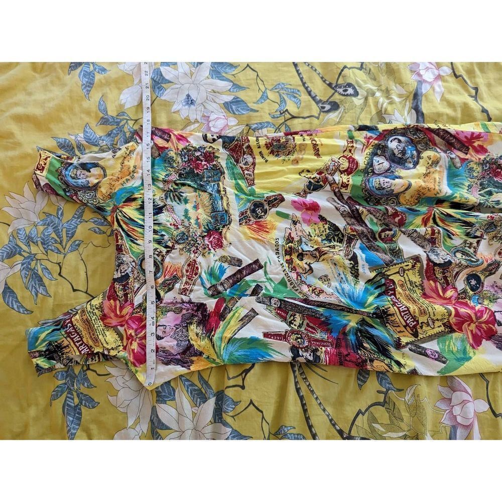 jams world vintage aloha tiki print short dress sz 9 back zip tank dress - Picture 4 of 5